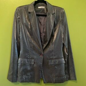 EUC Miilla Silver Metallic Blazer